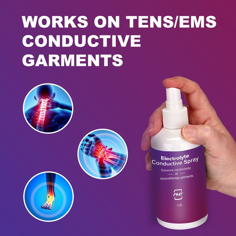 Electrolyte Conductive Spray by PMT. Electrotherapy Conductive Spray for use