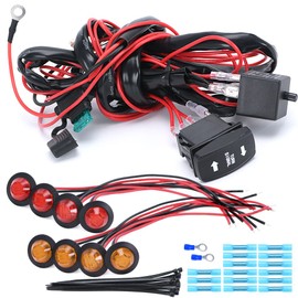 Hypertune Universal ATV/UTV Turn Signal Kit Side by Side Blinker Kit for Polaris Kawasaki Golf Cart Arctic Cat SXS ATV UTV Street Legal Kit Vertical Pre-Wired Turn Signal Assembly Green