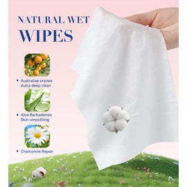 ZHENYEMEI Thickened Flushable Wipes 30 Counts - ON-THE-GO Individually Wrapped for Women Men I Wet Wipes for Butt Travel Toilet Bathroom Thicker & Big for Adult Oranea Dulca & Aloe - Septic Sewer Safe