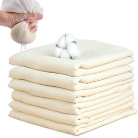Straining Cloth, 50 x 50 cm, Cheese Cloth, Fine Woven, Grade 100, Pure Cotton Cheesecloth, Washable and Reusable Filter Cloth, Pack of 6