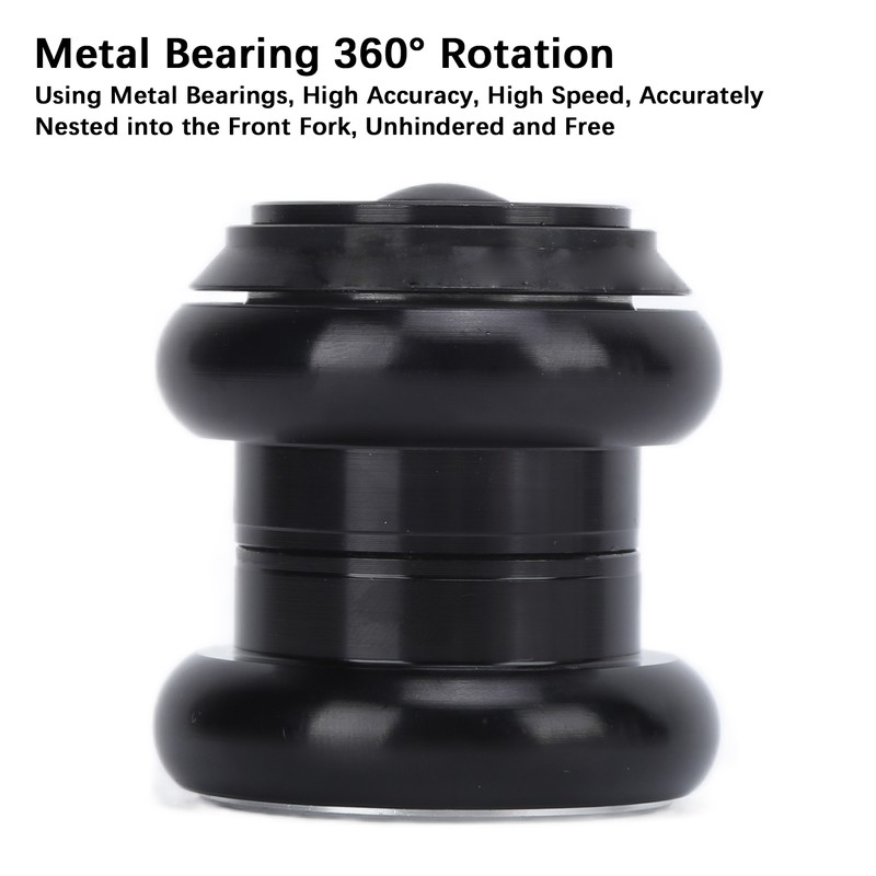 LeBycle Bicycle Double Bearing Headset with 28.6mm Straight Fork Waterproof