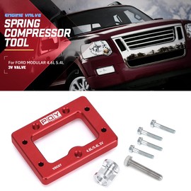 PQY Engine Valve Spring Compressor Tool Compatible with Ford Mustang GT 4.6L 5.4L 3V Explorer Trac Magnetic Screw Retainer Red