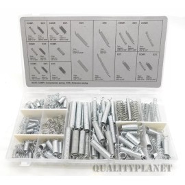 CALHAWK 200pc SPRING ASSORTMENT SET ZINC PLATED STEEL COMPRESSION CARBURETOR EXTENSION