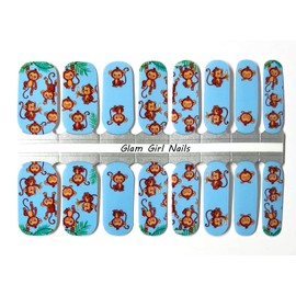Glam Girl Nails Monkey See Monkey Do Nail polish strips / Nail Wraps / Nail Stickers