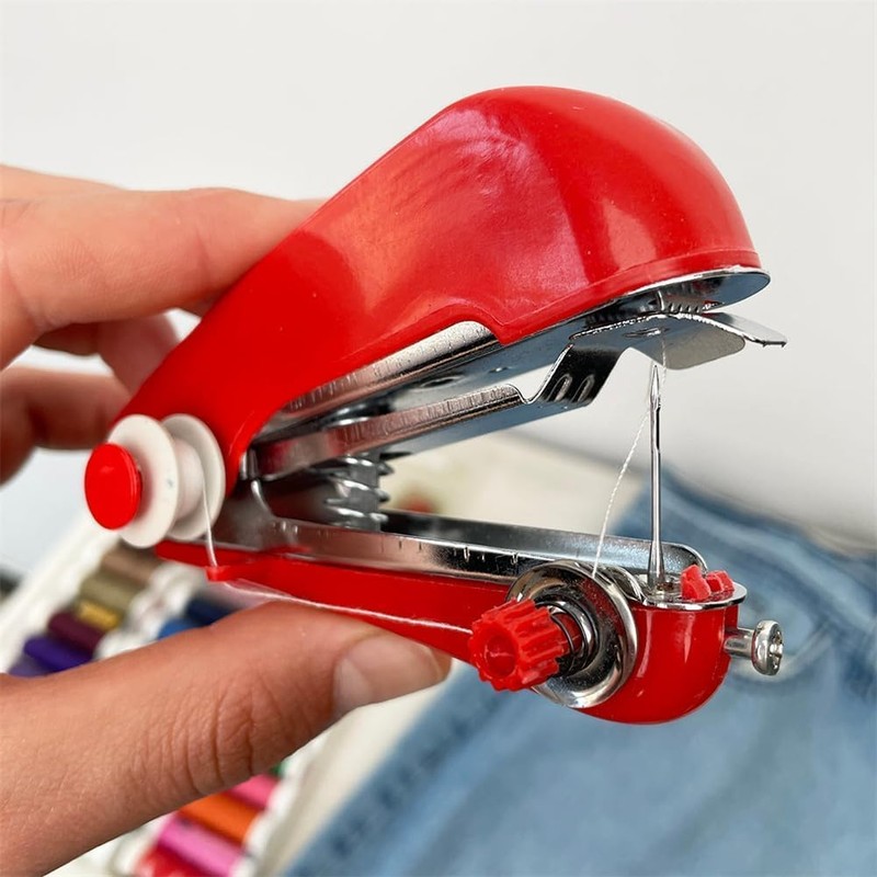 Blue Handheld Sewing Machine, Sewing Machines Portable Mini Manual Sewing
