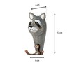 Wall Hooks, Animal Heads with 2 Hooks Each, Wooden Coat