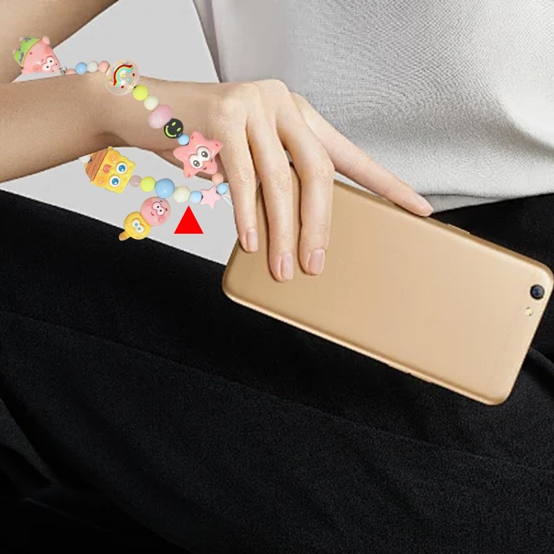 FOSDICK 2 Pcs Cute Phone Charm, Phone Bracelet Strap, phone