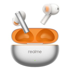 Realme Air 6 Auriculares inalámbricos verdaderos, reducción activa de ruido de 50 dB, sonido de alta resolución, LHDC, driver de graves dinámico de 12.4 mm, 6 micrófonos de llamada clara, batería de