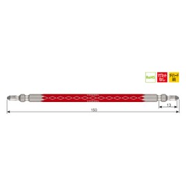 Vessel DG142065 40 V Compatible, Double Sided Plus Diamond Rigid Bit +2 x 150 1 Piece Set