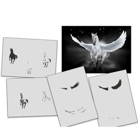 UMR-Design AS-303 Pegasus Airbrushstencil Step by Step Size L