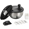 Navaris Salad Spinner with Lid - Salad Spinner Stainless Steel