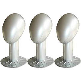 Set of 3 Head Head Lightweight Compact Air Mannequin Vinyl Torso