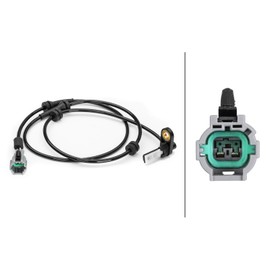 HELLA 6PT 014 494-591 Sensor, exhaust gas temperature - 2-pin connector - Bolted - Cable: 500mm