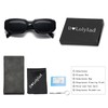 D Lolylad Rectangle Sunglasses for Women Men - Retro Sun