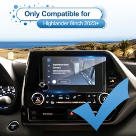 Coleya 2023 2024 2025 Highlander (Hybrid) Screen Protector for Toyota Highlander (L/LE/XLE/XSE/Hybrid LE/Hybrid XLE) 8-inch Touchscreen, 9H Tempered Glass 2025 Highlander Accessories HD Transparent 8"