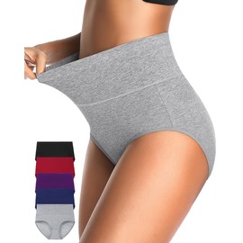 CULAYII High Waisted Underwear for Women Tummy Control Panties C Section Postpartum Briefs Soft Stretch Pregnancy Cotton Ladies Panties(3XL)