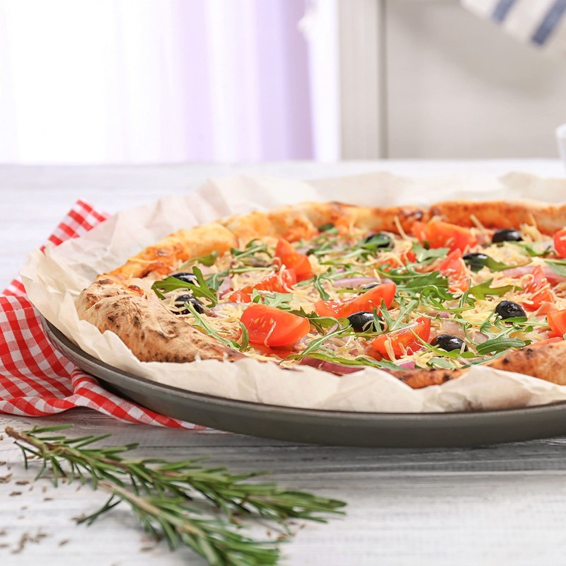 GEEZY Non-Stick Pizza Baking Tray, Large 32 cm, Carbon Steel,