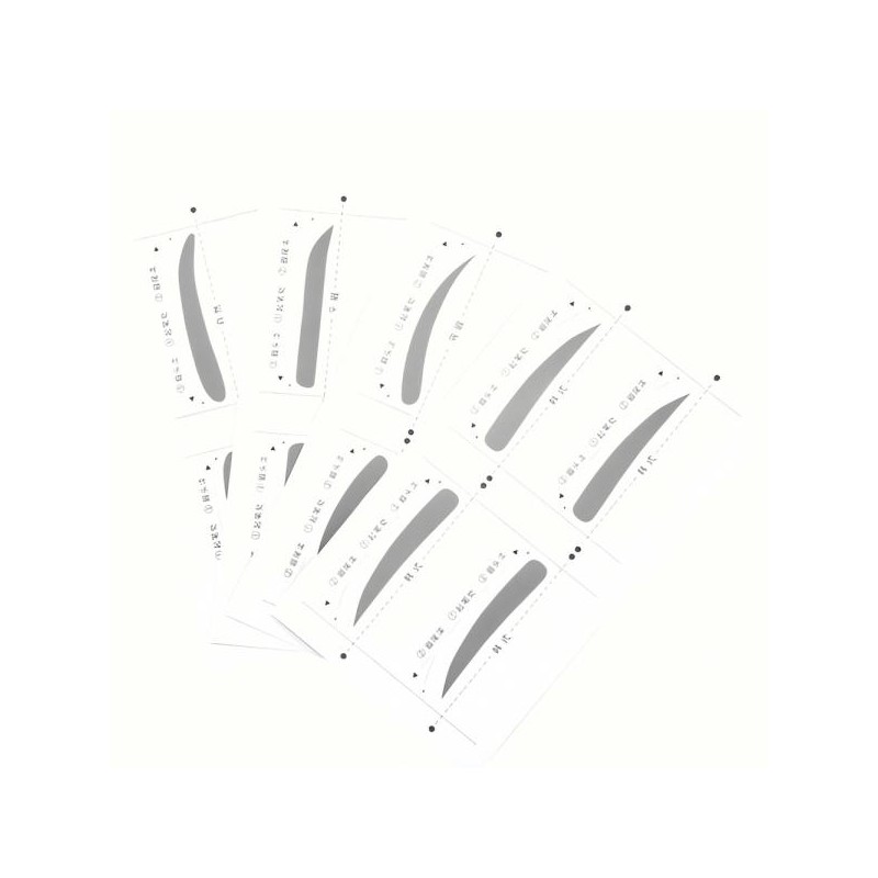 Eyebrow guide frame shape stamp template pencil stick design kit