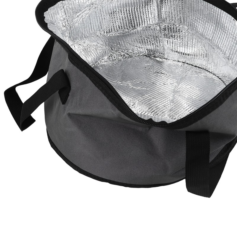 Round Insulated Bag 11x7in Oxford Cloth Casserole Carrier Reusable Cooler