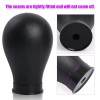 Bileaf 22 Inch Leather Wig Canvas Block Mannequin Head with