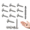 Pack of 120 self-tapping screws, stainless steel flat head with