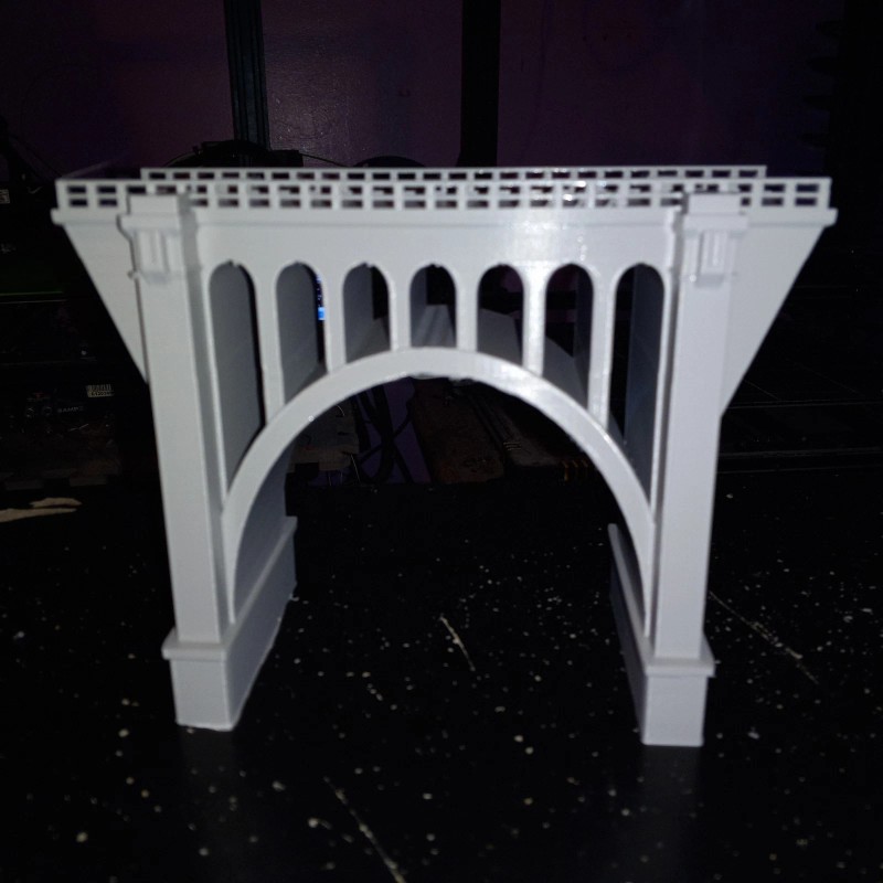 Spencer-3D HO Scale One Arch Viaduct Short bridge 5 Sections