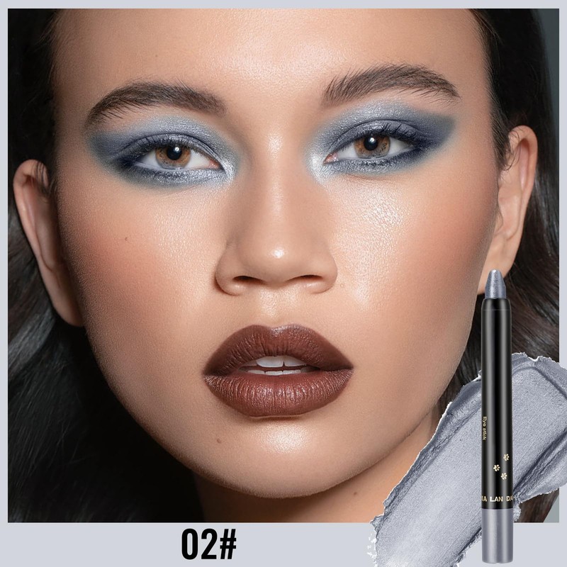 Erinde Grey Glitter Eyeshadow Pen, Waterproof & Long-Lasting Grey Eyeshadow