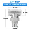 ERGAOBOY 1 Pcs Tee Fitting with Coupling Nut, 3/4" Female