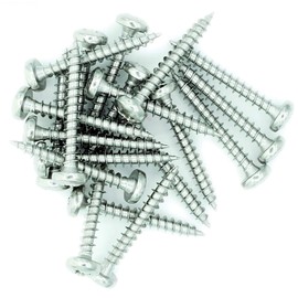No.10 x 1 (5mm x 25mm) Pozi Pan Chipboard Screw - Stainless Steel (A2) (Pack of 20)