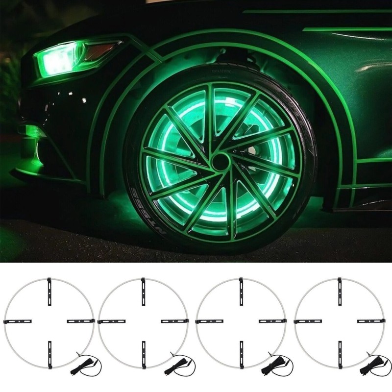 Gearzaar 4x15.5'' RGB Wheel Ring Lights LED Light For Truck
