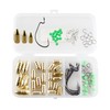 Fishing Accessories Kit Fish Gears with Threaded Bullet Weights Crank