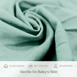 Shiaon Baby Ring Sling Wrap, Lightweight Baby Carrier Sling Toddler Sling, Cotton Baby Wraps Carrier (7-35 lbs) for Infants and Toddlers, Baby Shower Gifts, Green