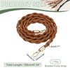 sourcing map Braided Purse Straps, 49.2 Inch PU Leather Woven