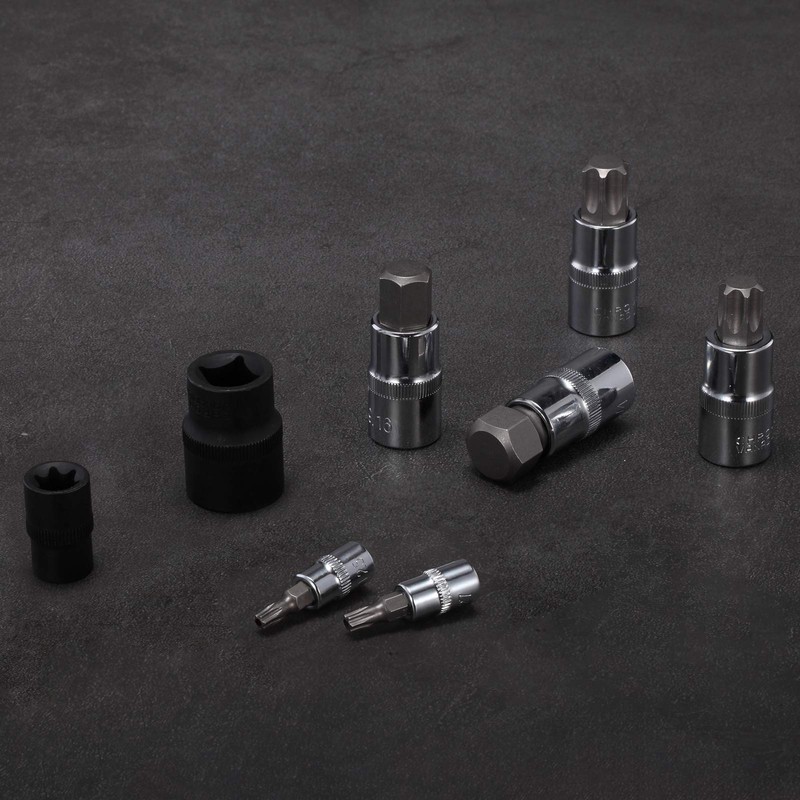 RIMKOLO 92-Piece Allen and Torx Bit Socket Set, 1/4" 3/8"