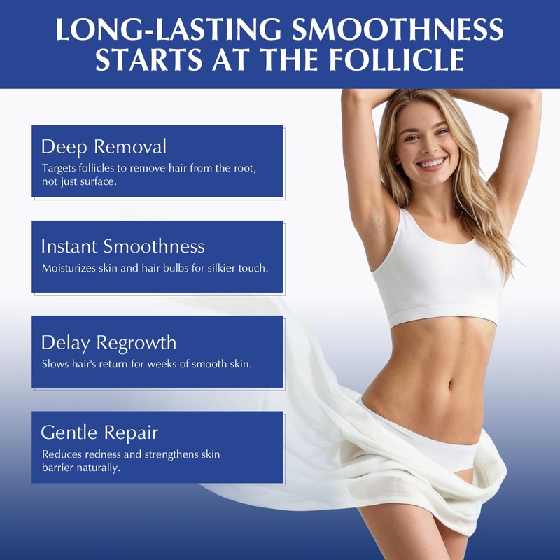 EXPRESSIONS WELLNESS Hair Removal Cream for Sensitive Body, Women and