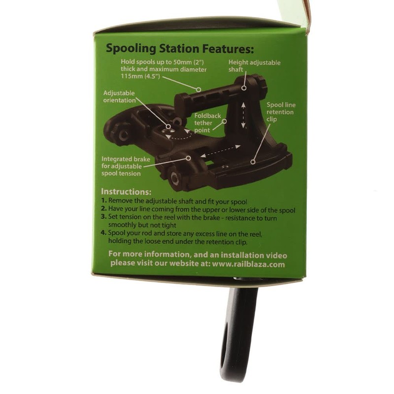 Railblaza Unisex Adult ND-258 SPOOLING Station Track Mount, Black, Standard