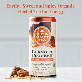 The Republic of Tea - Burnout Blocker SuperAdapt Tea, 36 Tea Bags, Caffeine Free