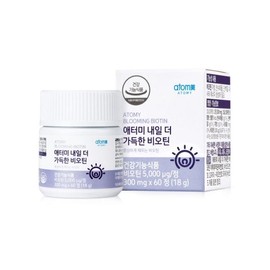 J&M Partners Atomy Tomorrow Fuller Biotin 300mg x 60 tablets 1 unit / 애터미 내일 더 가득한 비오틴 300mg x 60정 1개