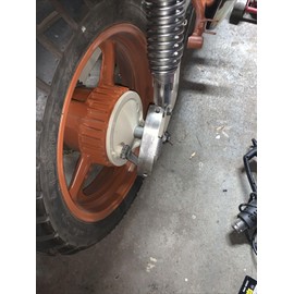 EACCESSORIES EA Rolled License Plate Relocation Holder Bracket for Honda Shadow 1100 Sabre 1985-2008 - Rear Axle Tag Mount - Lightweight, Highly Durable, Rustproof (1-inch Hole)