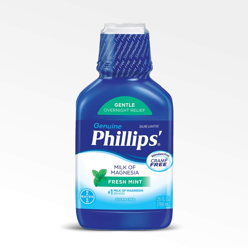 Phillips' Milk of Magnesia Laxative (Fresh Mint, 26-Fluid-Ounce Bottle)