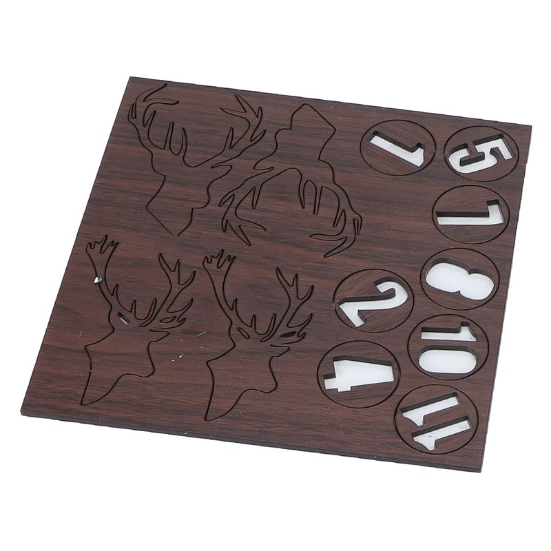 Frameless Wall Clock Deer Head 3D Effect Self Adhesive DIY