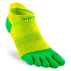 Injinji Run Lightweight No-Show Unisex Toe Socks L