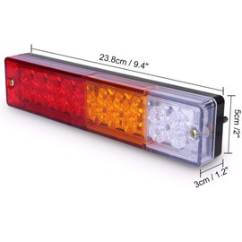 Tail Lamp, Tail Light, Car LED, 2 Left and Right / Set, Waterproof, For Trucks, Trailers, Forklifts, Light Parts, 12-24V Universal