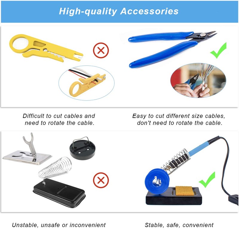 Soldering Iron Kit, Adjustable Temperature 13-in-1 60W Soldering Tool, Solder