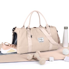 Gym Bag Womens Mens with Shoes Compartment and Wet Pocket,Travel Duffel Bag for Women for Plane,Sport Gym Tote Bags with Toiletry Bag,Waterproof Weekend Overnight Bag Carry on Bag Hospital Holdalls