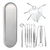 Herramienta Limpieza Dental Acero Quita Sarro 9 Piezas Kit