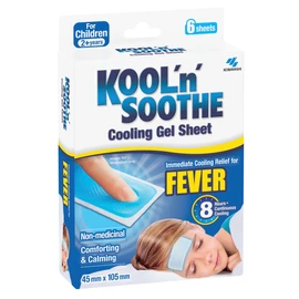 Kool 'n' Soothe Kids Fever Relief Sheets, 6 Count - Natural Cooling Relief -Cooling gel sheet