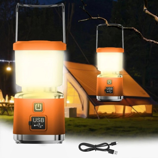 Unbranded Portable LED Camping Lantern Light USB Rechargeable Lamp 1000LM