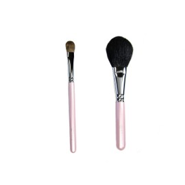 Premium 熊野 Makeup Brush Pink Pearl Set of 2 [Middle Axis Type] Gift Wrapping