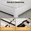 Twin Size Boucle Bed Frame, Upholstered Cloud Bed Frame, Platform